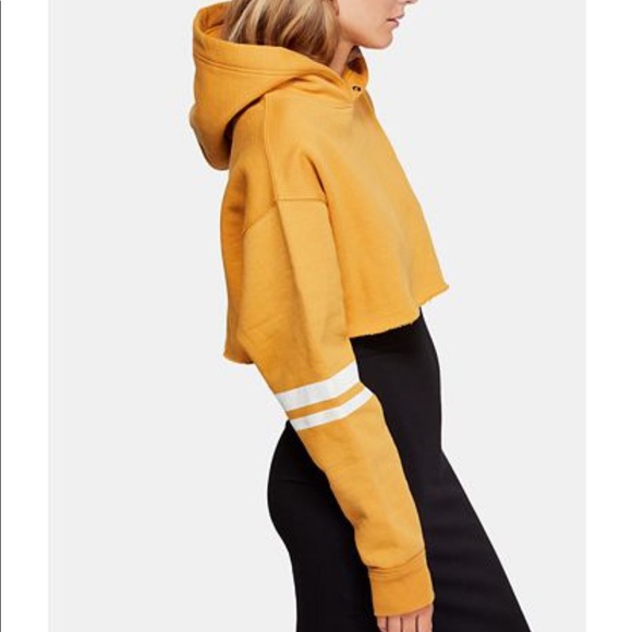 Free People Cropped Hoodie (Size Small)🧡 - Picture 3 of 8